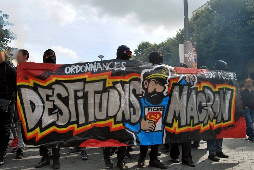 Le mouvement contre Macron en images