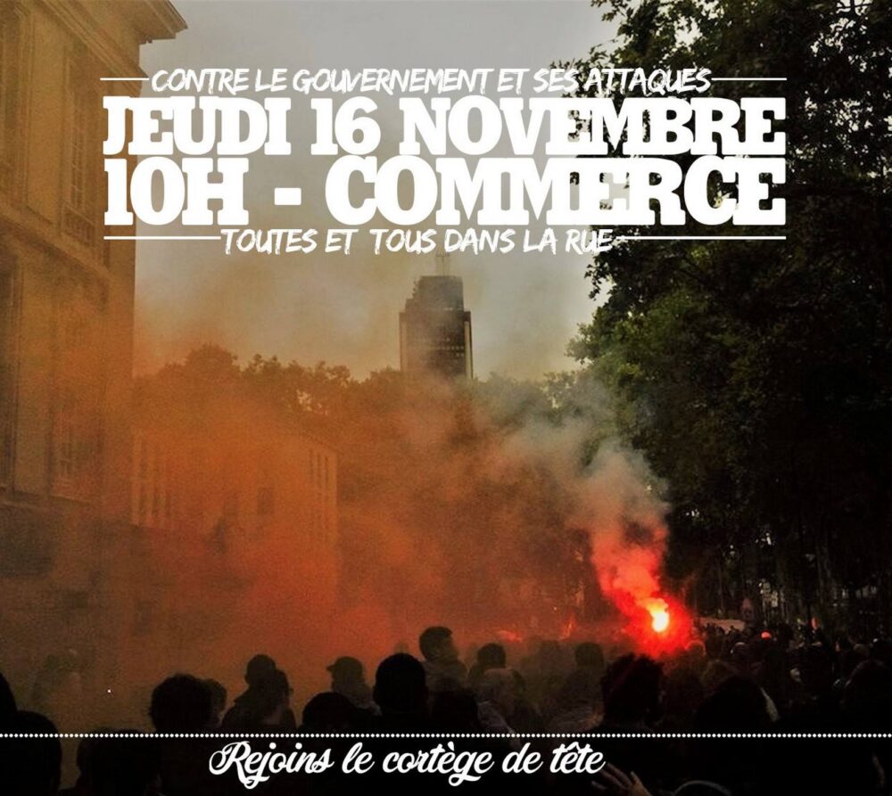 Jeudi 16 novembre : toutes et tous dans la rue