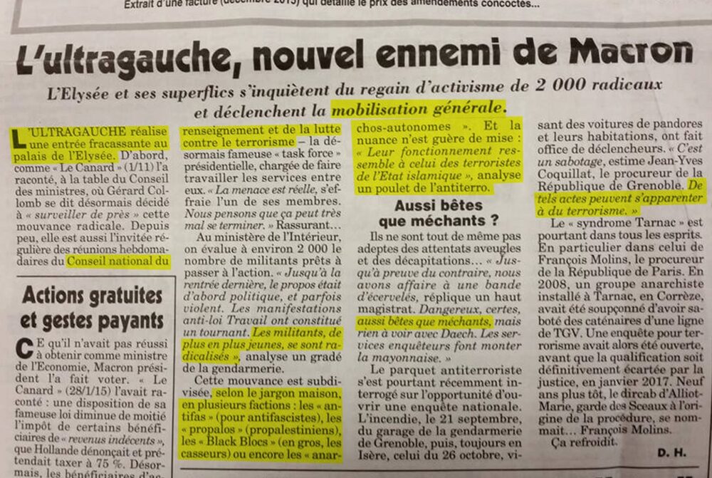 L’ennemi, c’est l’ultra-gauche