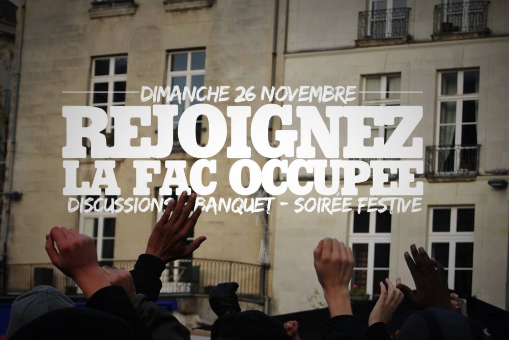 Dimanche 26 novembre : rejoignez la fac occupée