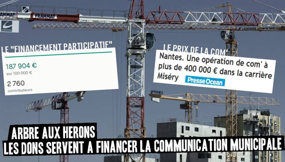 Arbre aux hérons : les dons servent à financer la communication municipale !