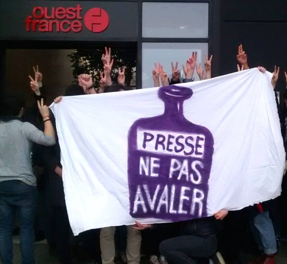 Nantes : les étudiants envahissent les locaux de Ouest-France !