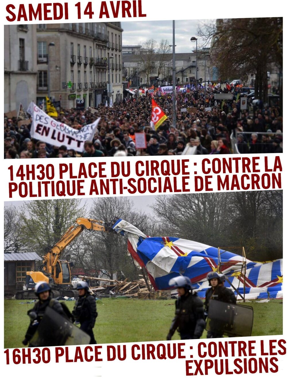 Samedi 14 avril : dans la rue contre Macron et son monde