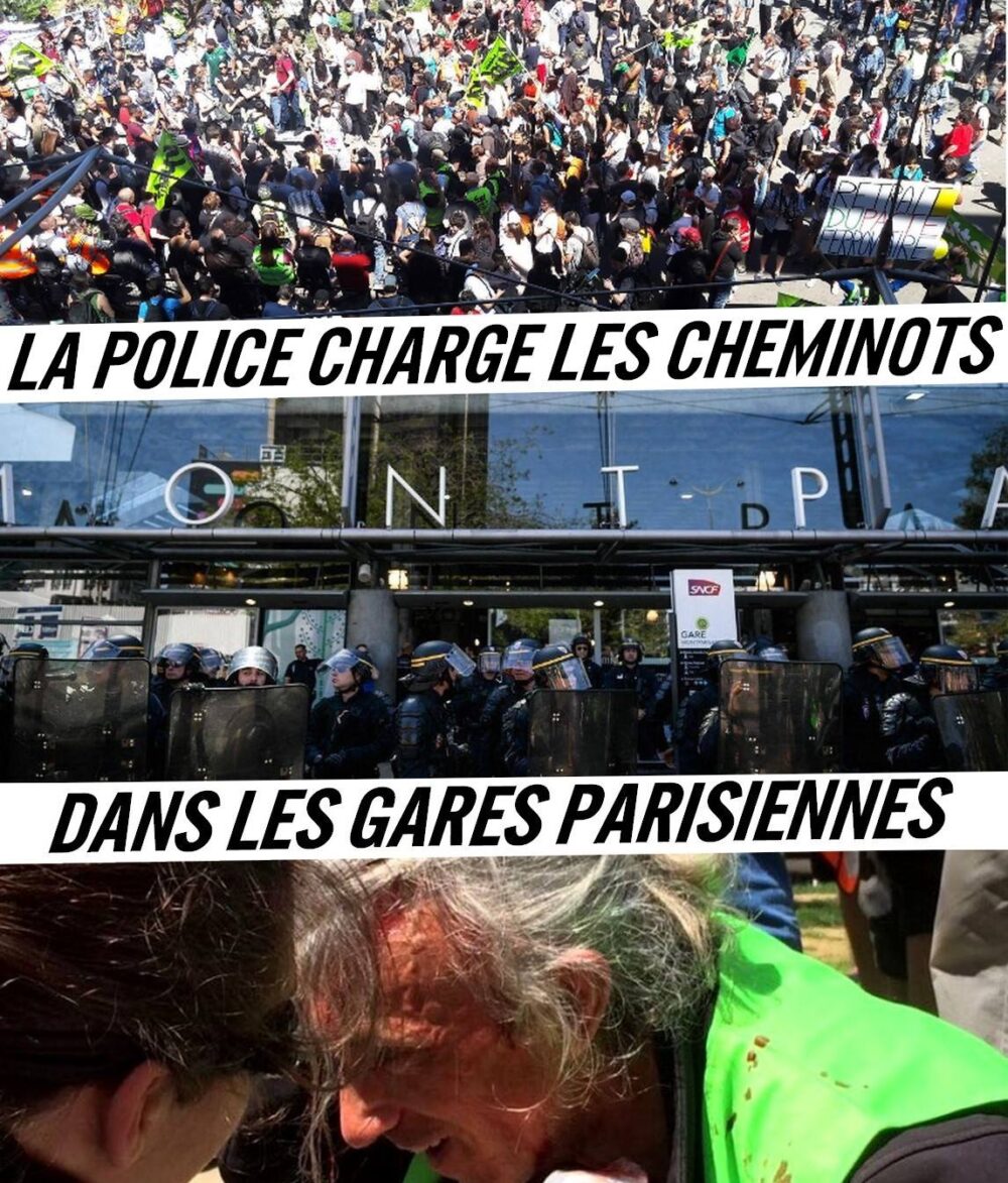 La police charge les cheminots dans les gares parisiennes