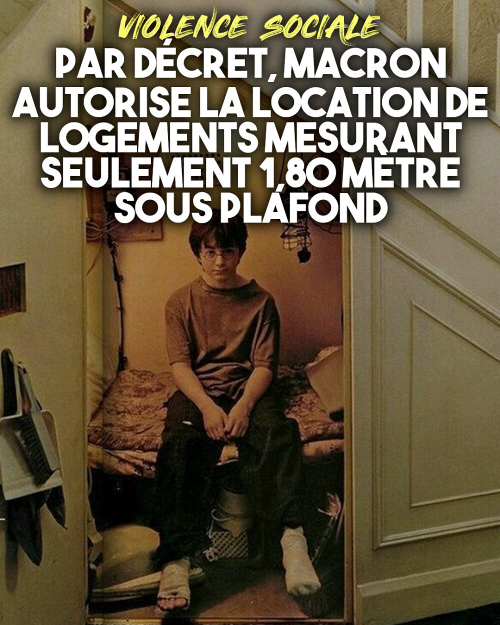 Macron autorise la location d’appartements faisant 1,80m de hauteur sous plafond