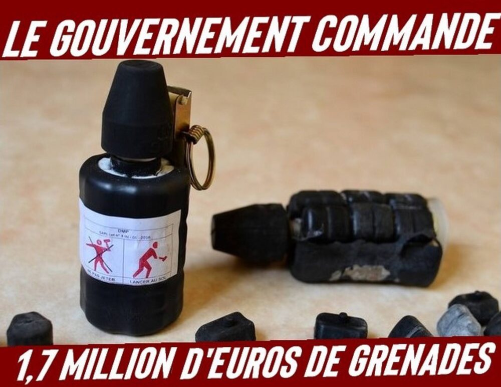 Le gouvernement commande 1,7 millions d’euros de grenades