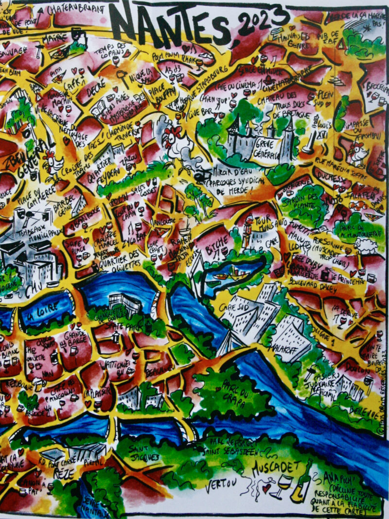 Carte de Nantes 2023 par Ana Pich