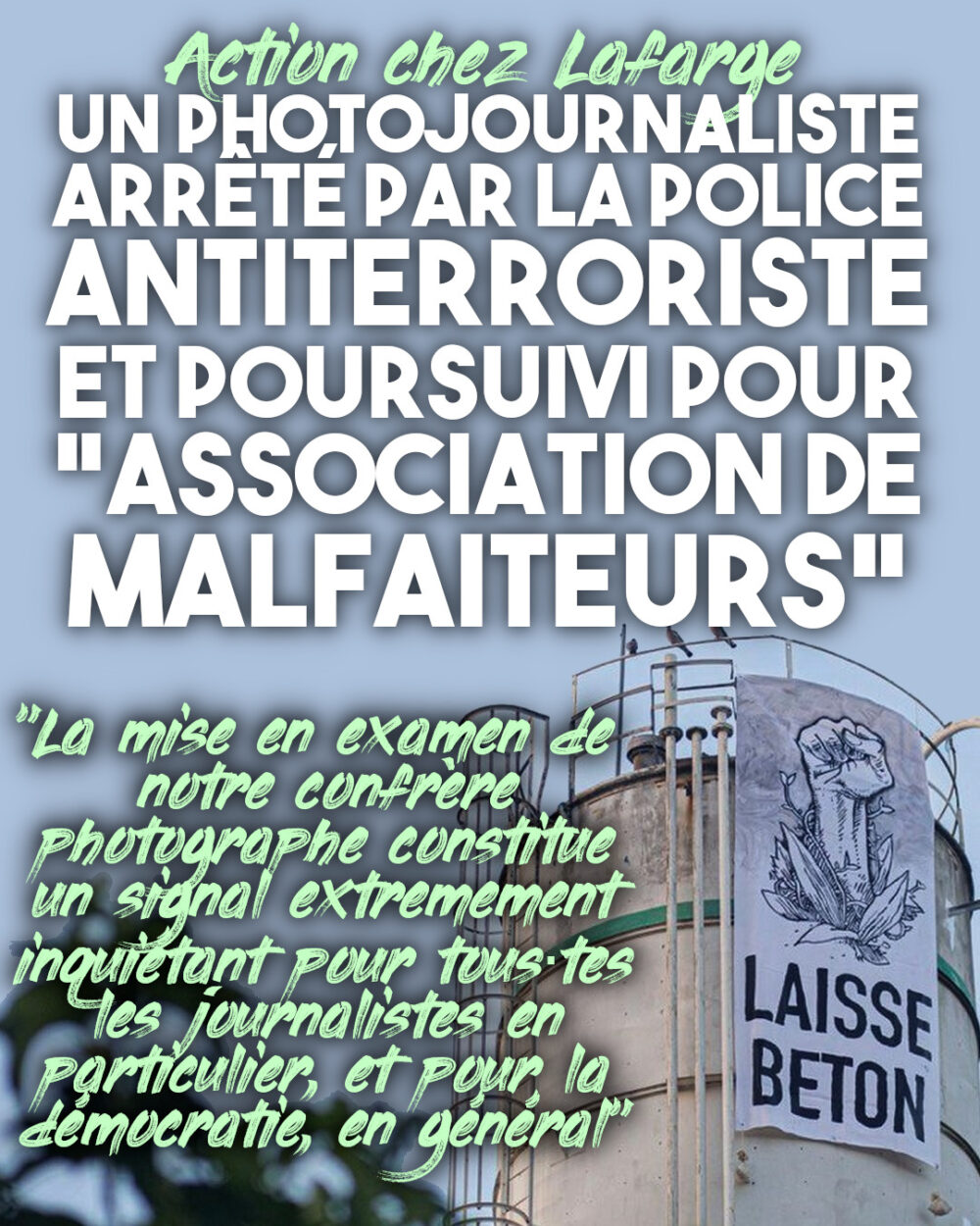 Lafarge : un photo-journaliste poursuivi pour « association de malfaiteurs »