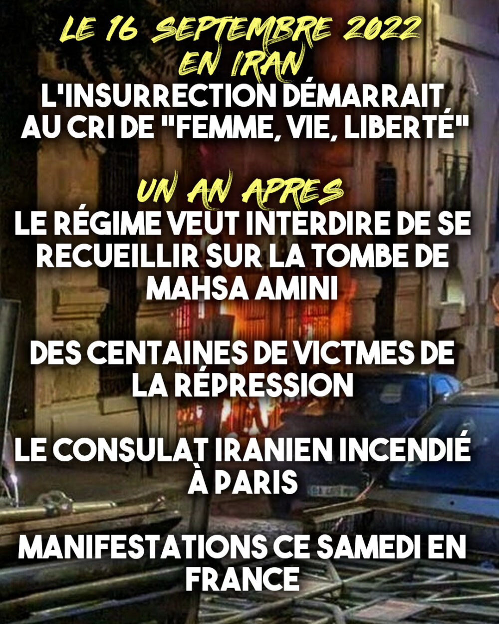 Iran : un an après le début de l’insurrection, solidarité internationale