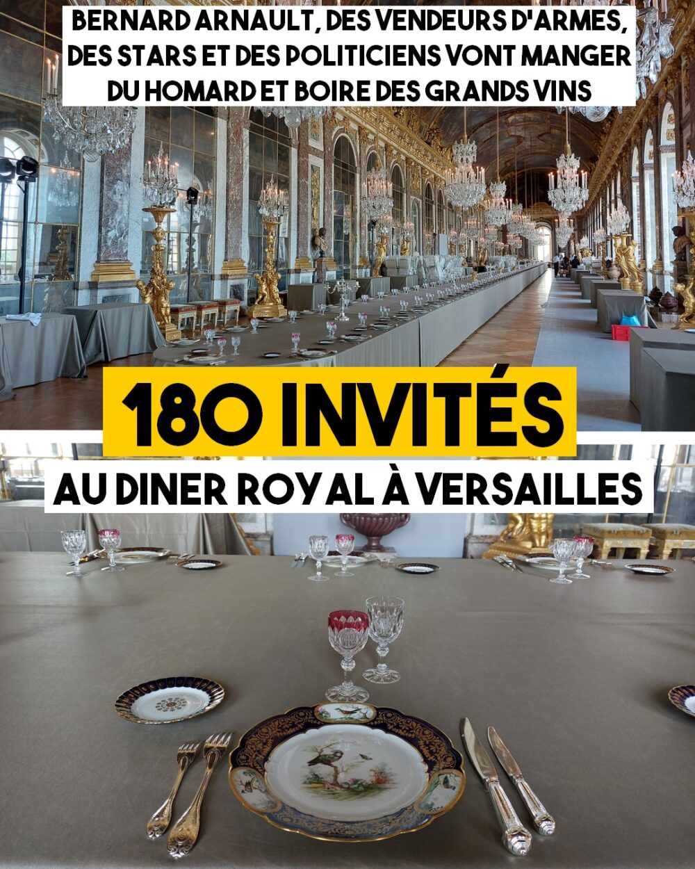 Inflation : 180 invités au dîner royal à Versailles
