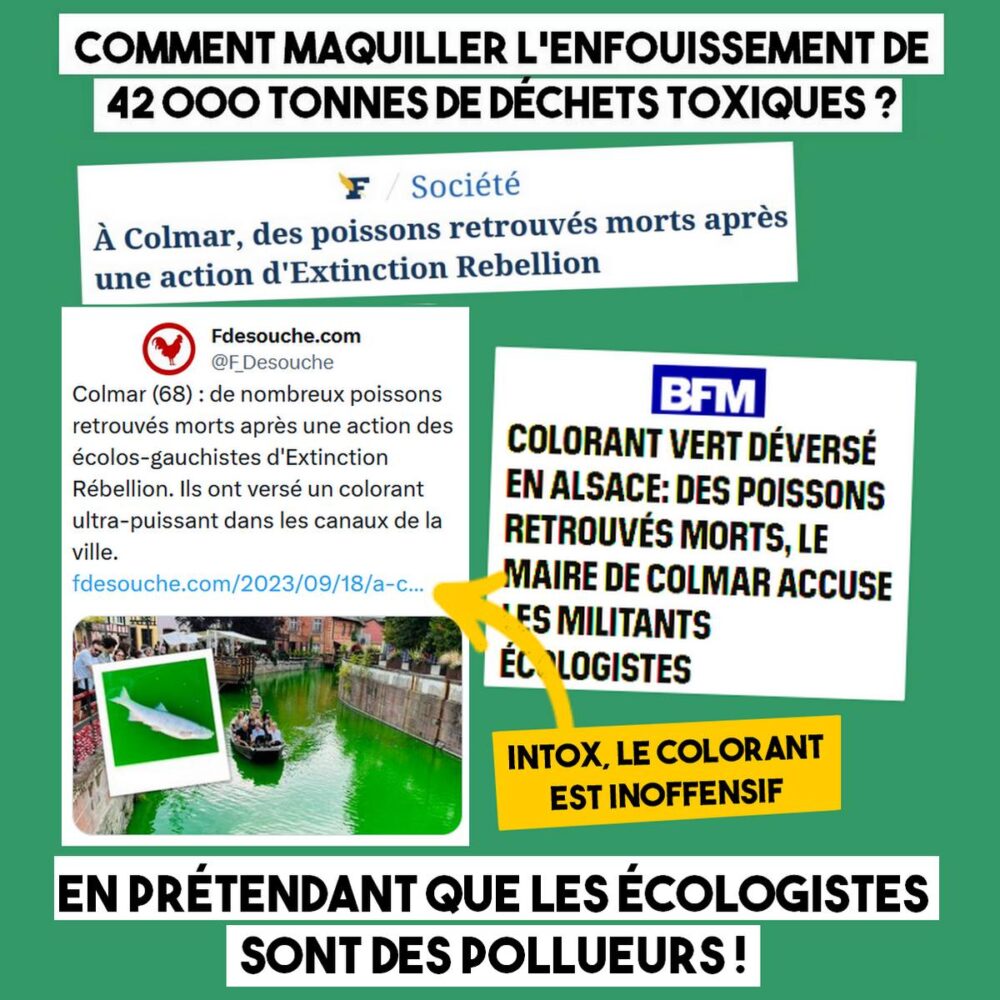 En Alsace : du colorant vert crée plus de polémique que 42.000 tonnes de déchets toxiques