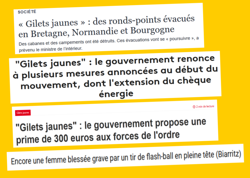 Gilets Jaunes : rafales de provocations