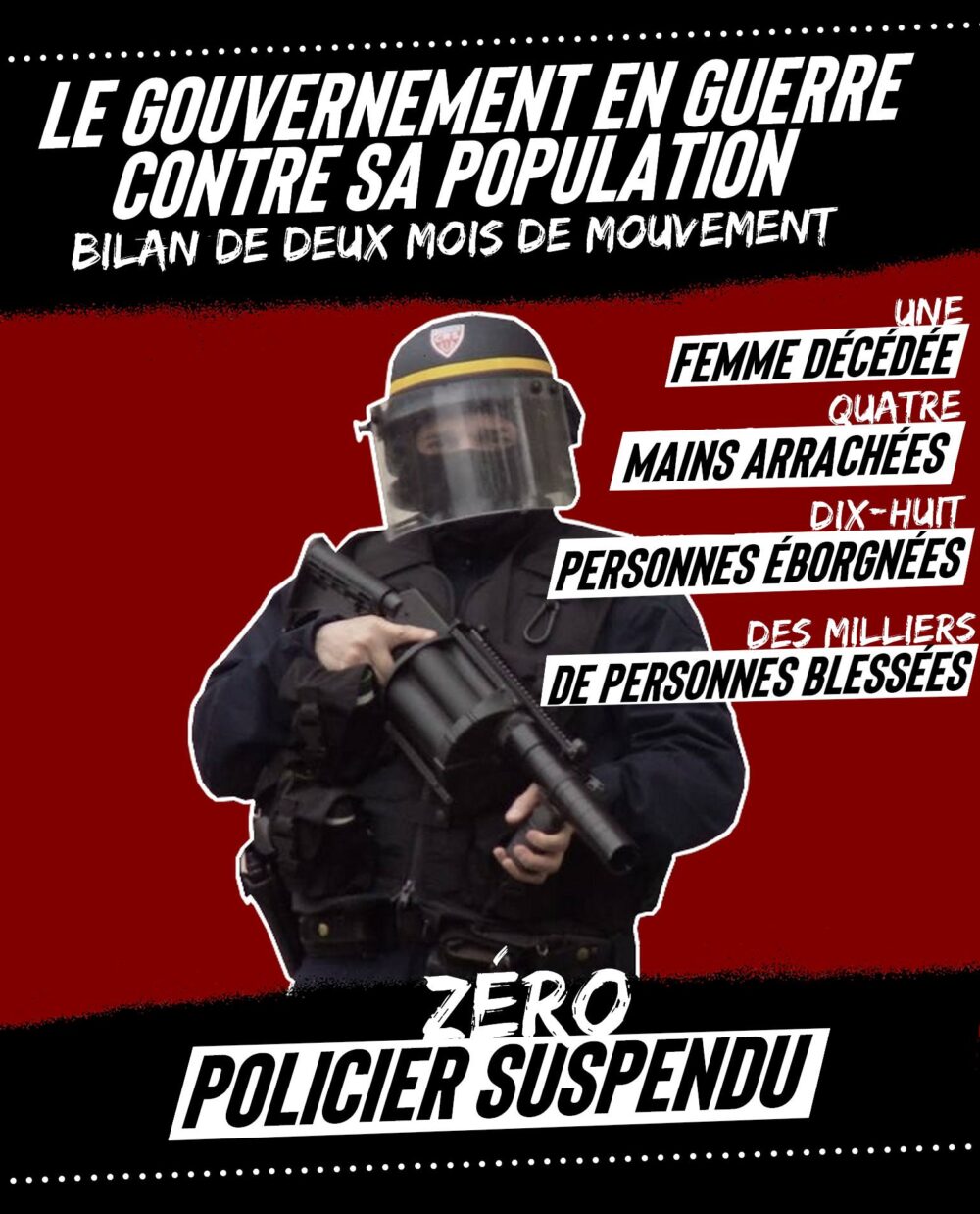Le gouvernement en guerre contre sa population