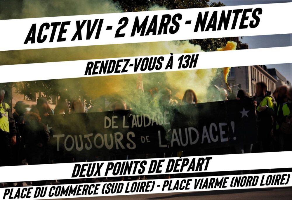 Acte 16 à Nantes : les rendez-vous !