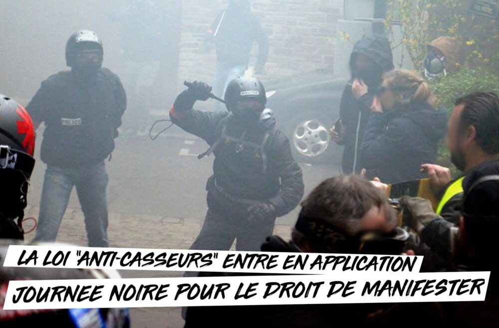 Journée noire pour le droit de manifester