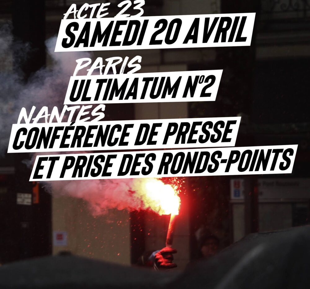Acte 23 – Samedi 20 avril : les rendez-vous !