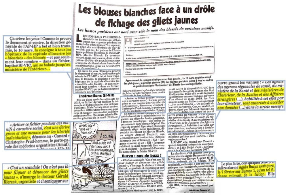 Nouveau scandale d’État : les Gilets Jaunes blessés par la police sont bien fichés par le gouvernement !