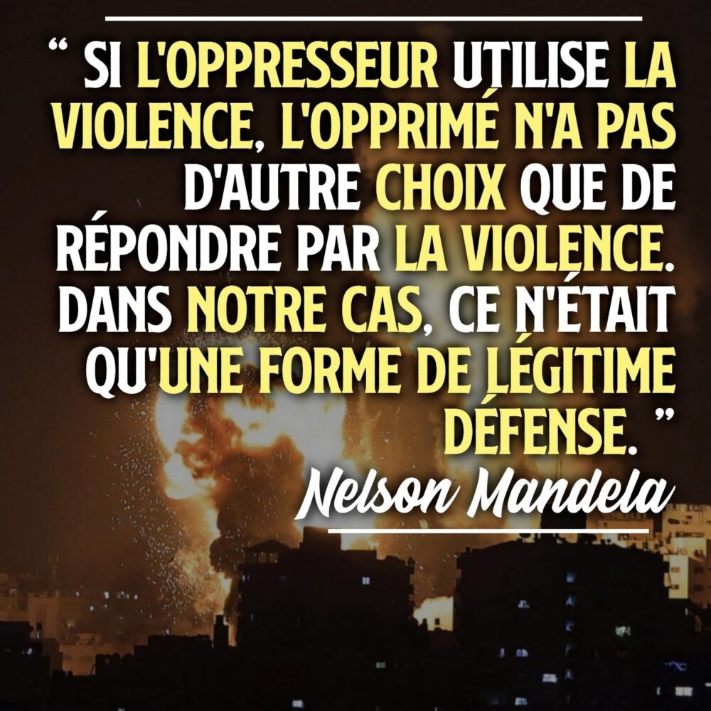 « Nous savons très bien que notre liberté est incomplète sans la liberté des Palestiniens »