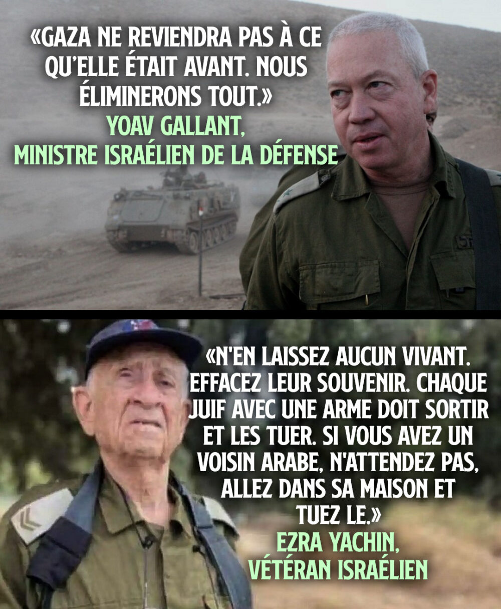Les propos génocidaires de Tsahal
