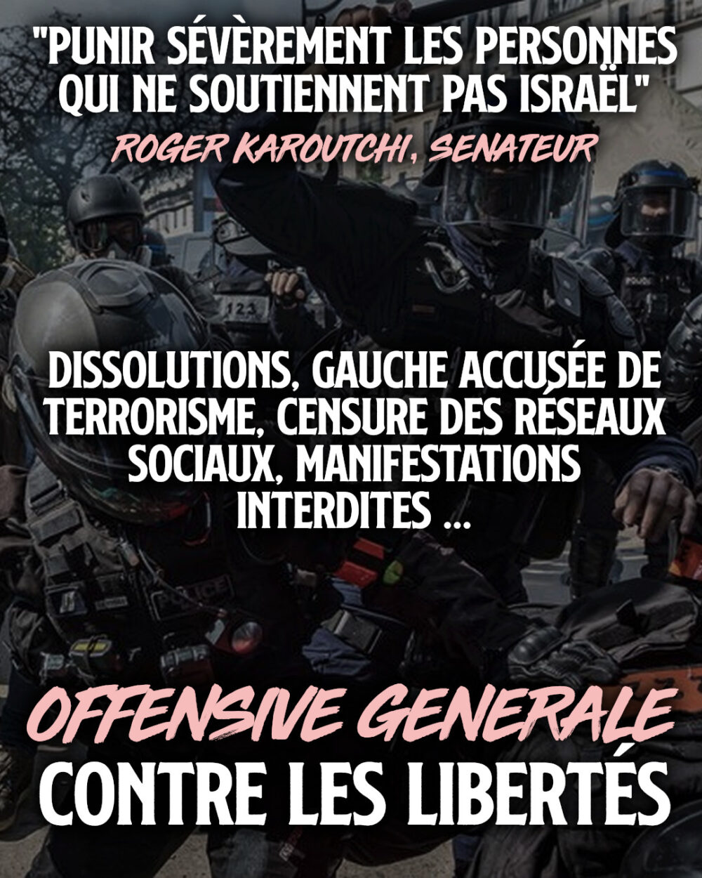 Attaques généralisées contre la liberté d’expression