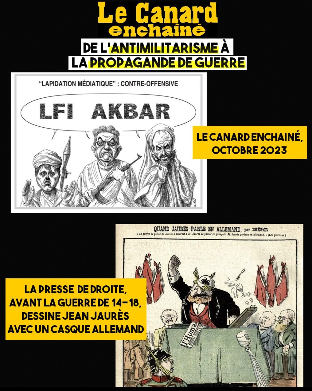 De l’anti-militarisme à la propagande de guerre