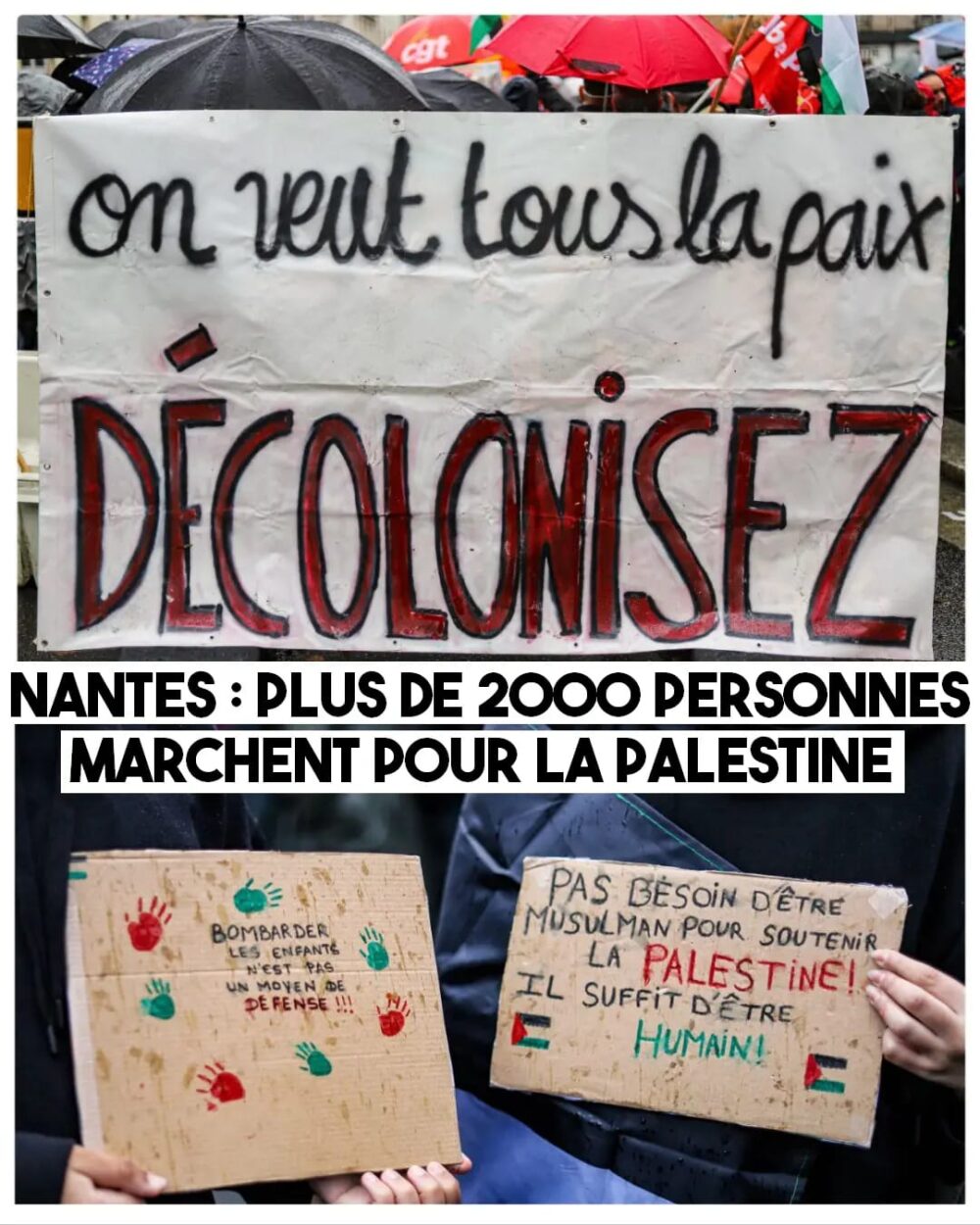 Nantes : plus de 2000 personnes à la marche pour la Palestine