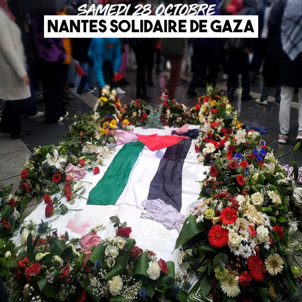 Samedi 28 octobre : Nantes solidaire de Gaza