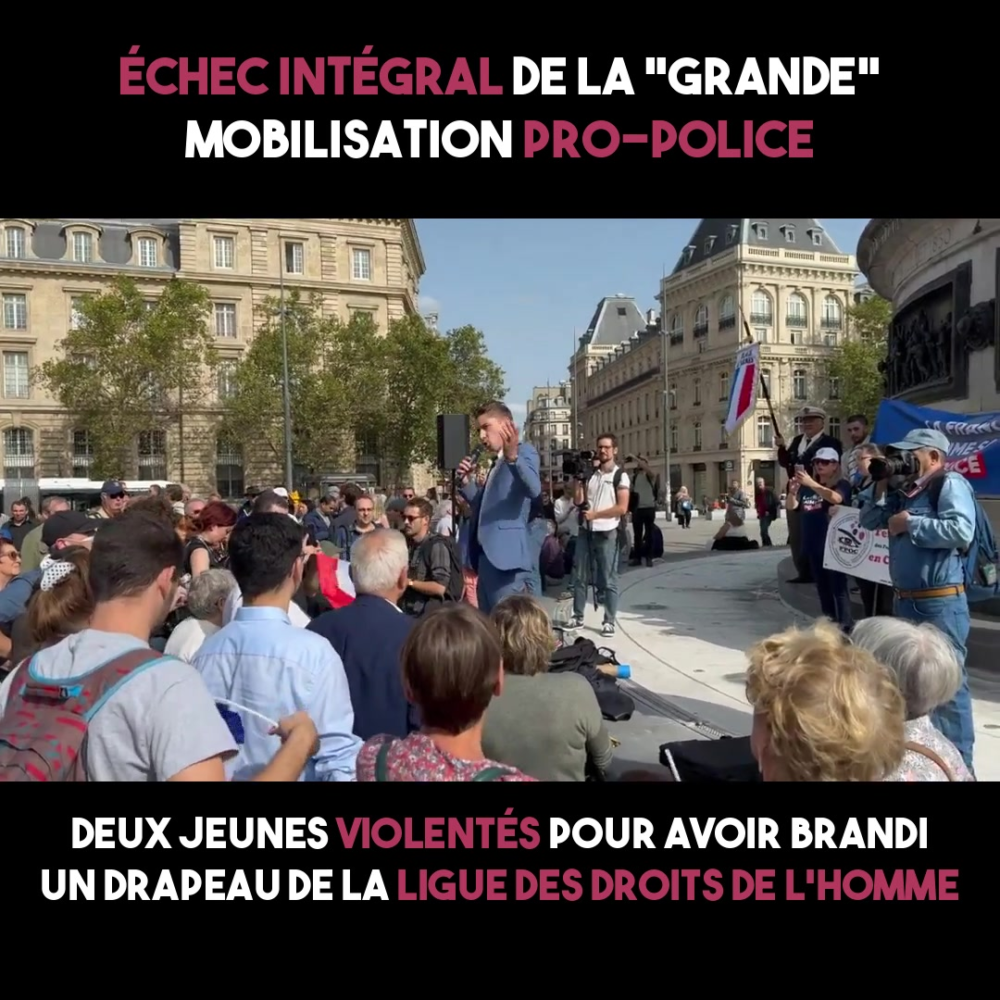 Flop : une poignée de personnes à la « grande manifestation » pour la police