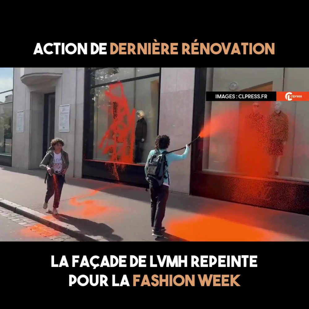 La façade de LVMH repeinte à Paris
