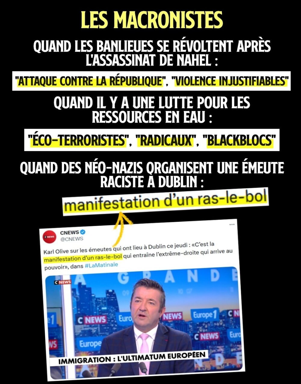 Le macronisme au secours des racistes