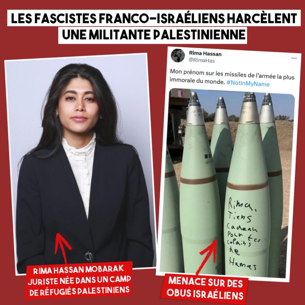 Une militante palestinienne harcelée par les fascistes franco-israéliens