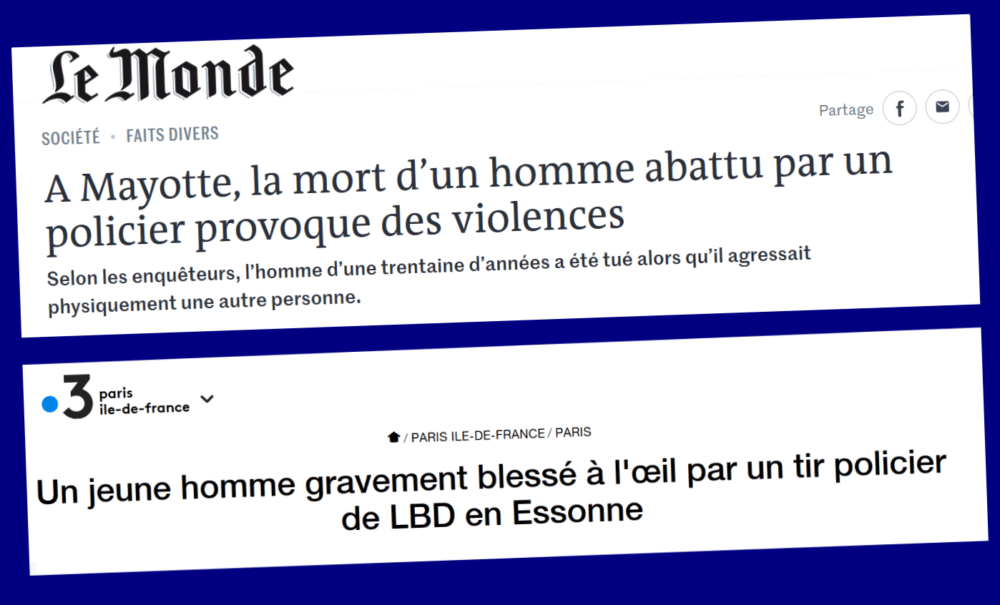 La police tue et mutile encore