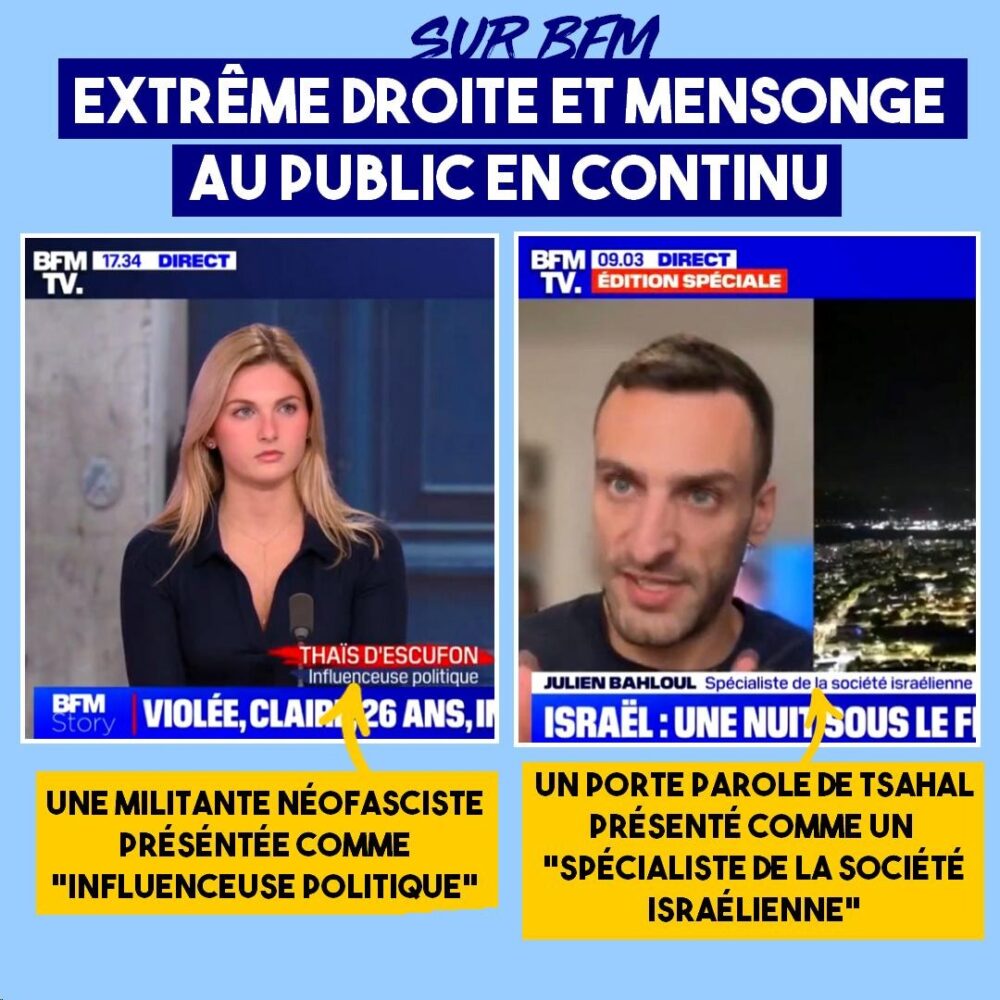 Sur BFM : le fascisme tous les jours et à visage masqué