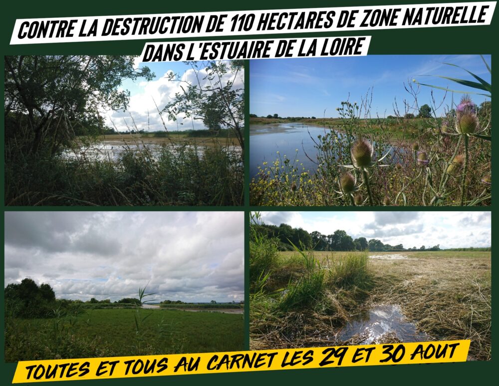 Contre le bétonnage de l’estuaire de la Loire : toutes et tous au Carnet les 29 et 30 août !
