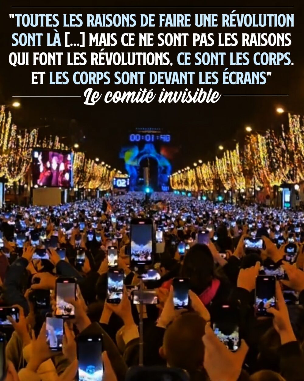 Les corps sont devant les écrans