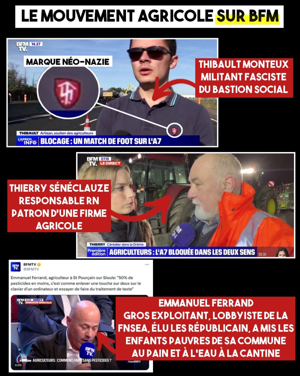 Colère des agriculteurs sur BFM : fascisme en continu