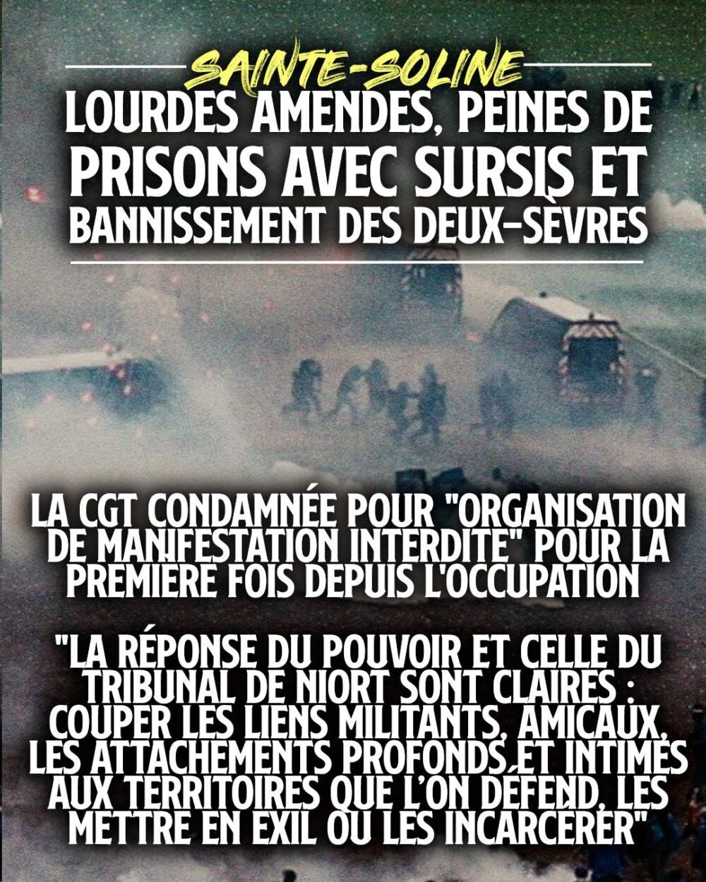 Sainte-Soline : une justice au service du pouvoir et du système bassines