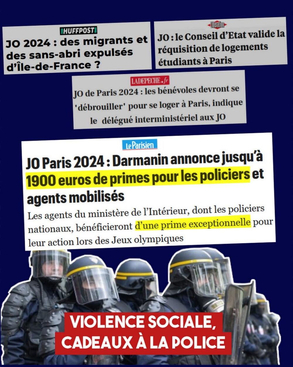 Jeux Olympiques : 1900 euros de prime pour les policiers