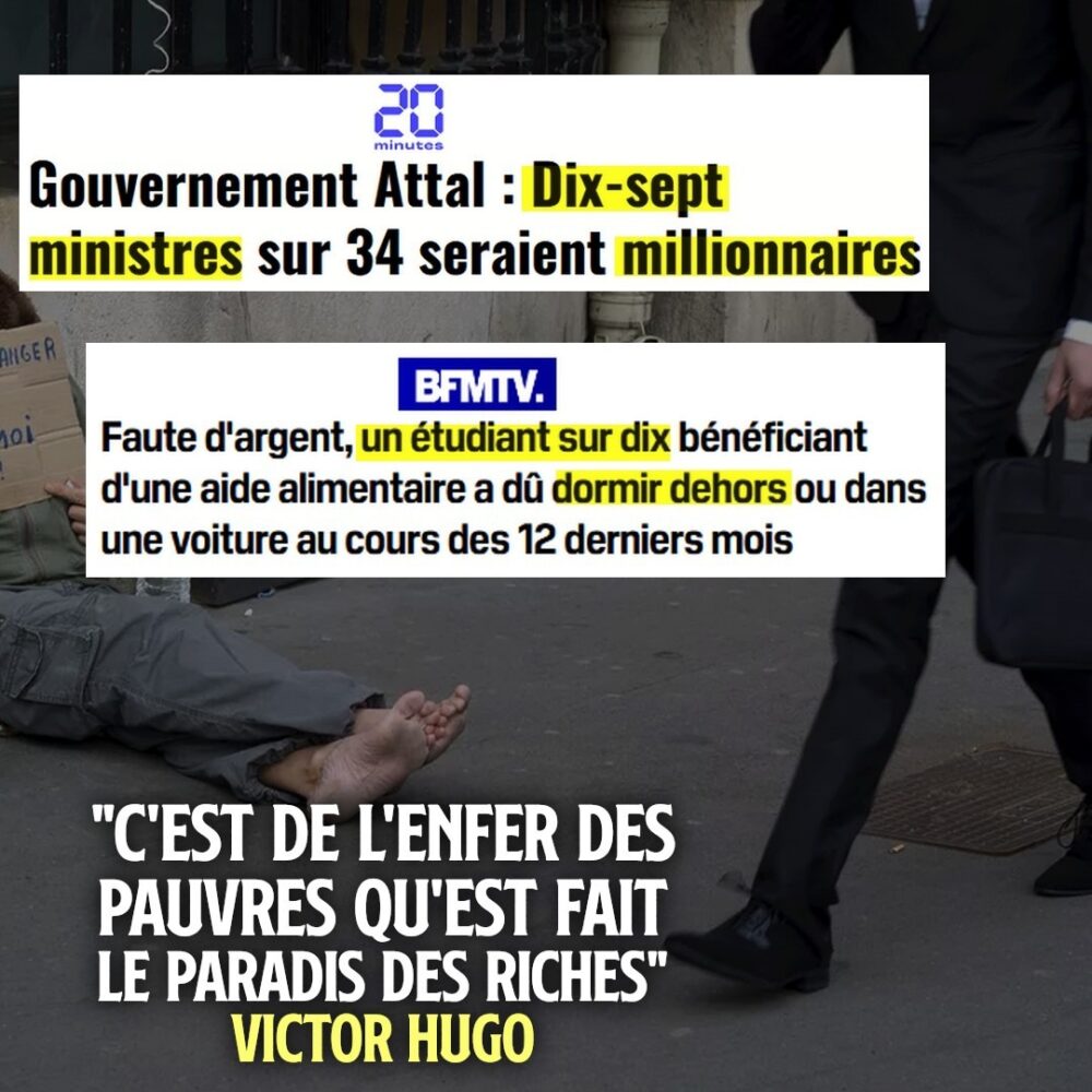 Étudiants à la rue, ministres millionnaires