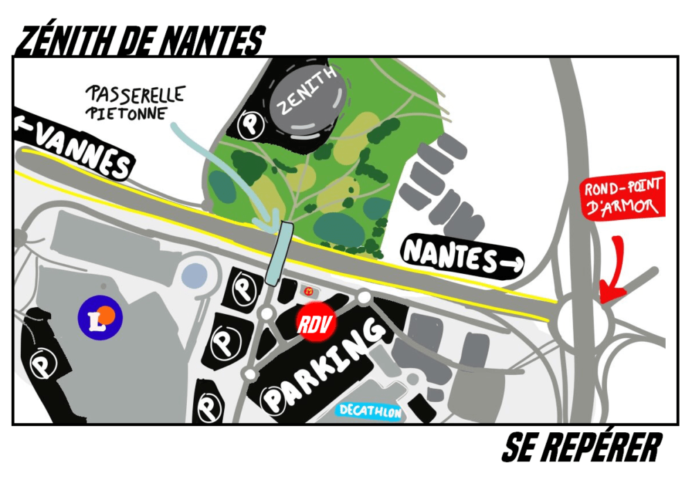 Zénith de Nantes : se repérer