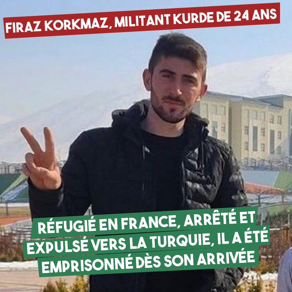 La France expulse un jeune kurde, il est emprisonné dès son arrivée en Turquie