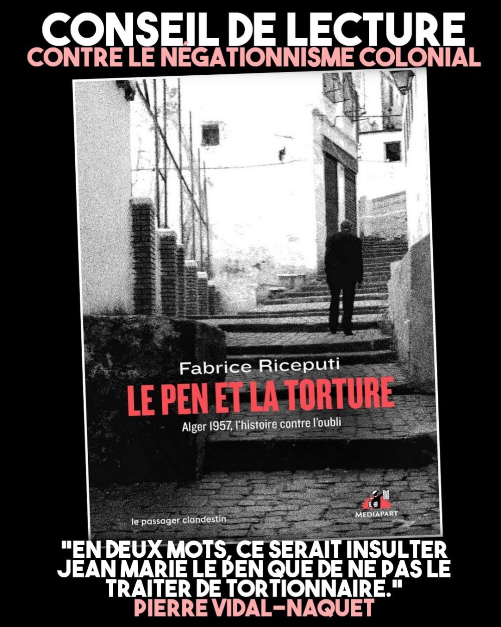 Conseil de lecture : « Le Pen et la torture »