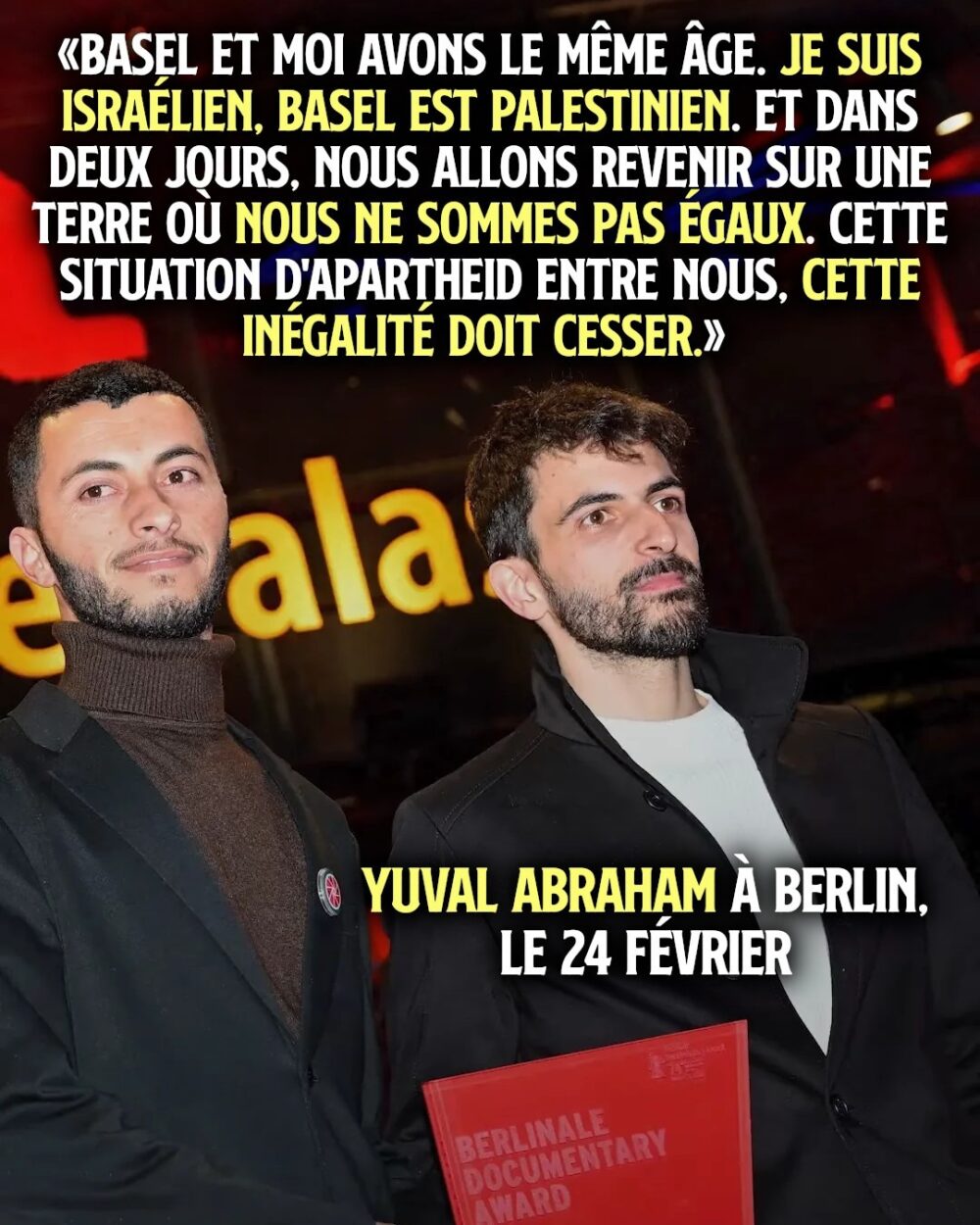 Au festival de Berlin, des paroles justes contre l’apartheid et le colonialisme israélien