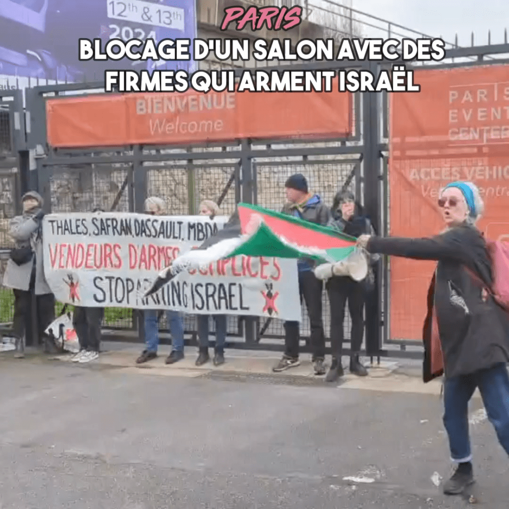 Paris : action contre un salon complice de l’industrie militaire israélienne
