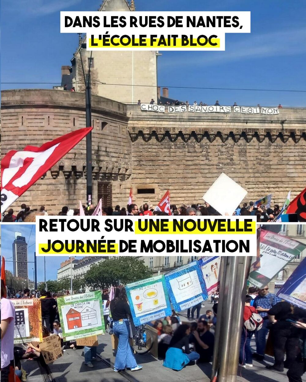 Dans les rues de Nantes : l’école fait bloc