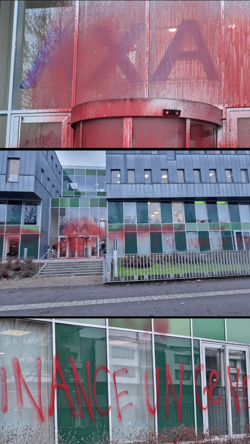 Strasbourg : « AXA finance le génocide »