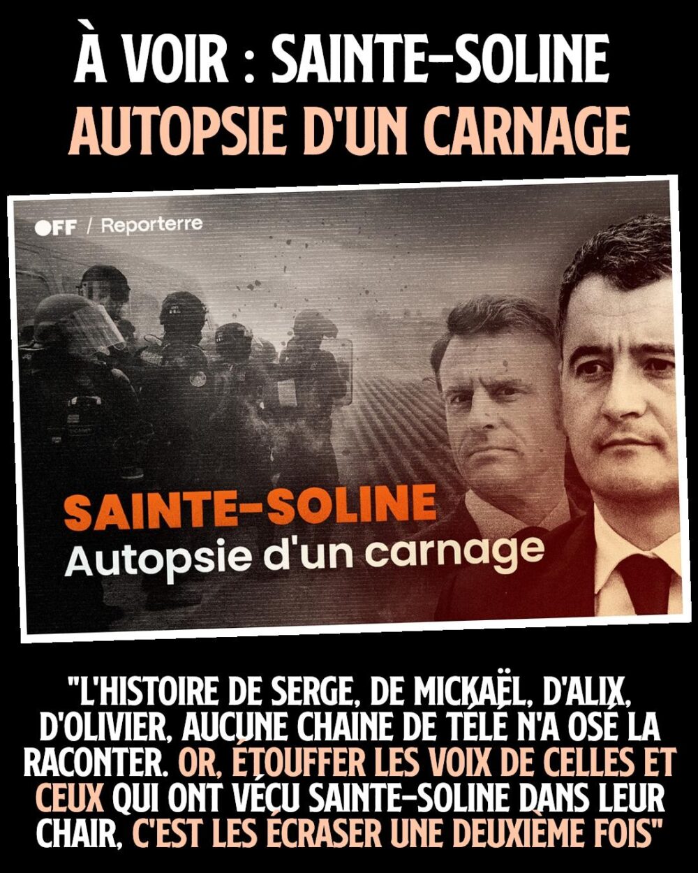 À voir : Sainte-Soline, « Autopsie d’un carnage »