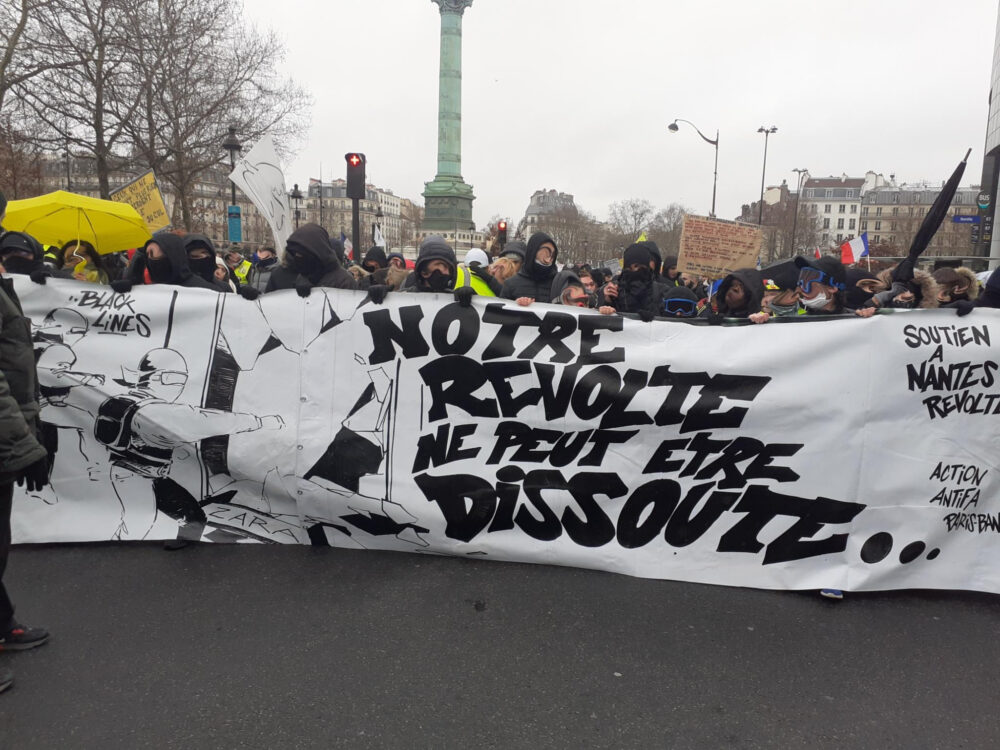 Des soutiens du cortège parisien