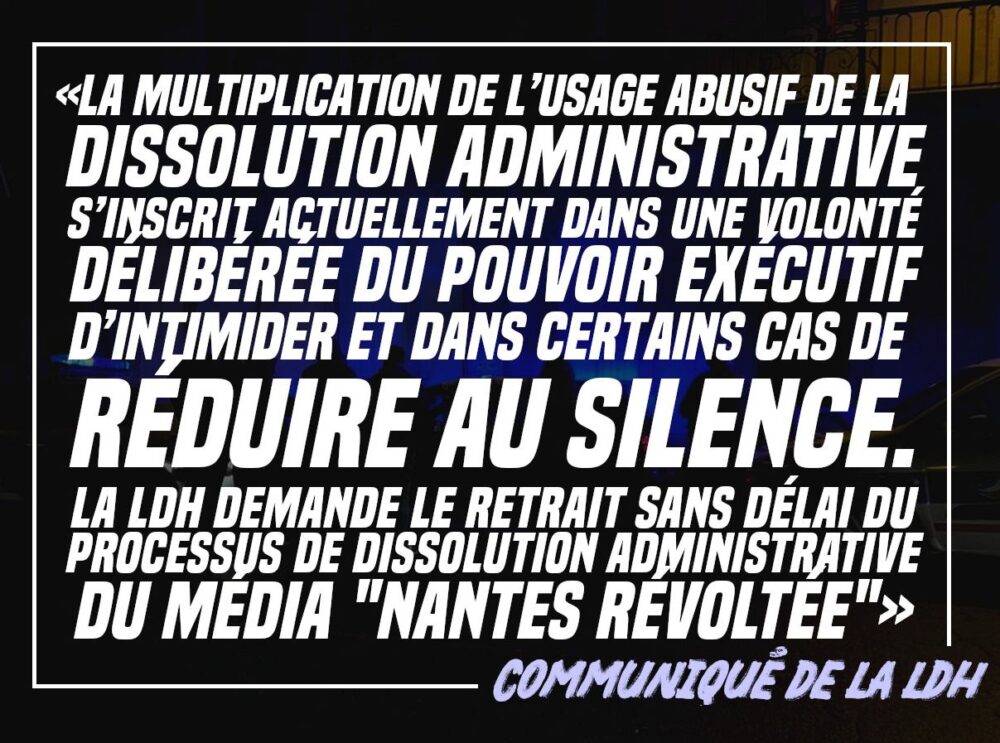 «Nantes Révoltée : la liberté d’opinion menacée»