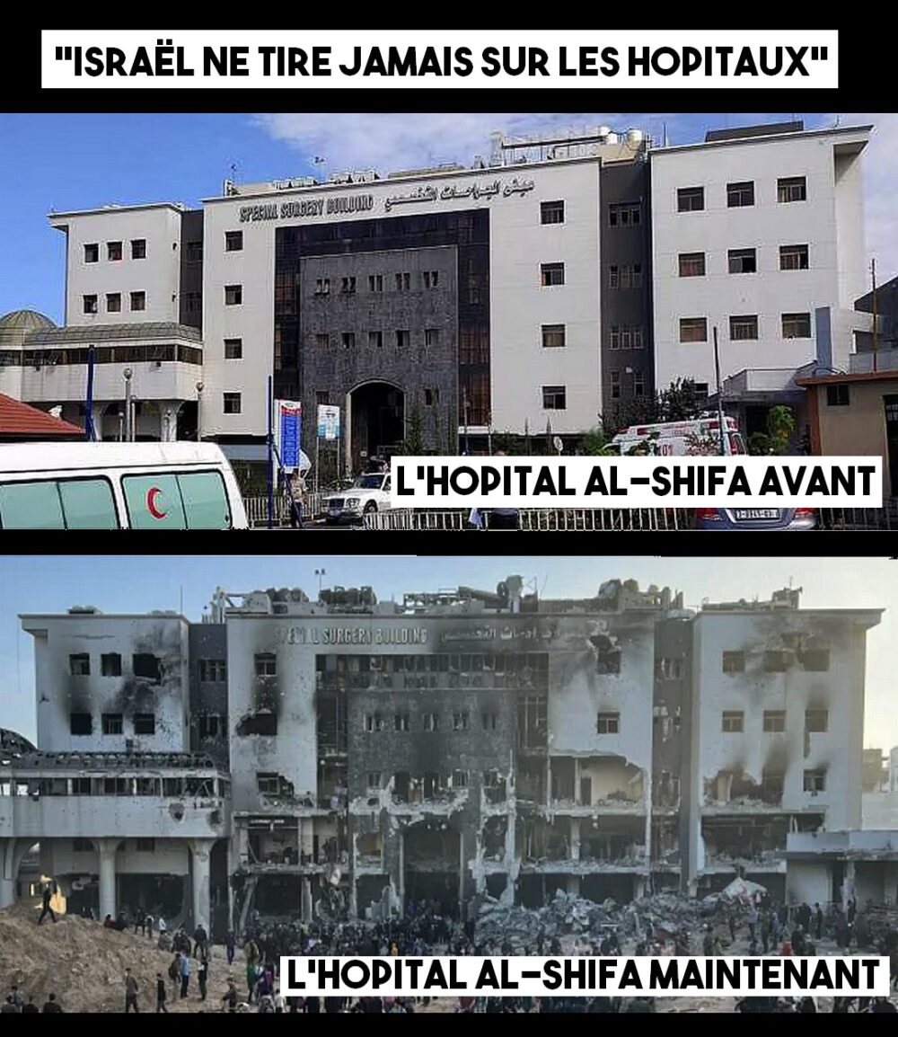 L’hôpital Al-Shifa pulvérisé par Israël